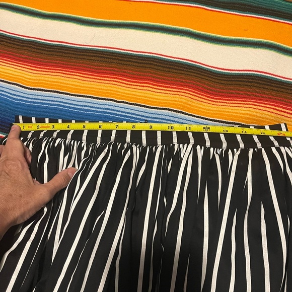 Black and White Striped Skirt - Picture 3 of 4